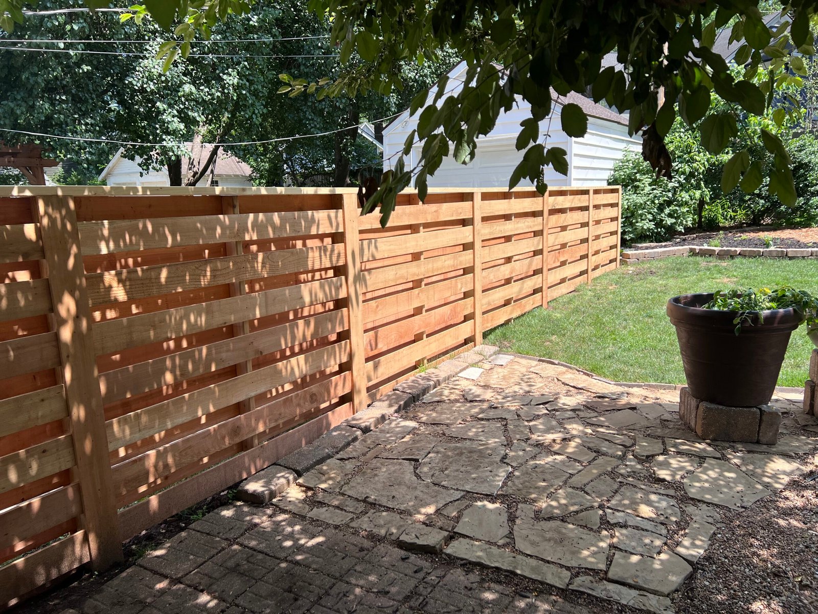 Horizontal Wood Fence Leawood, Kansas